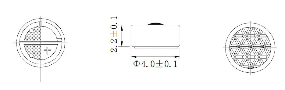 Unidirectional Electret Condenser Microphone JC-MIC4022-UNI01 drawing