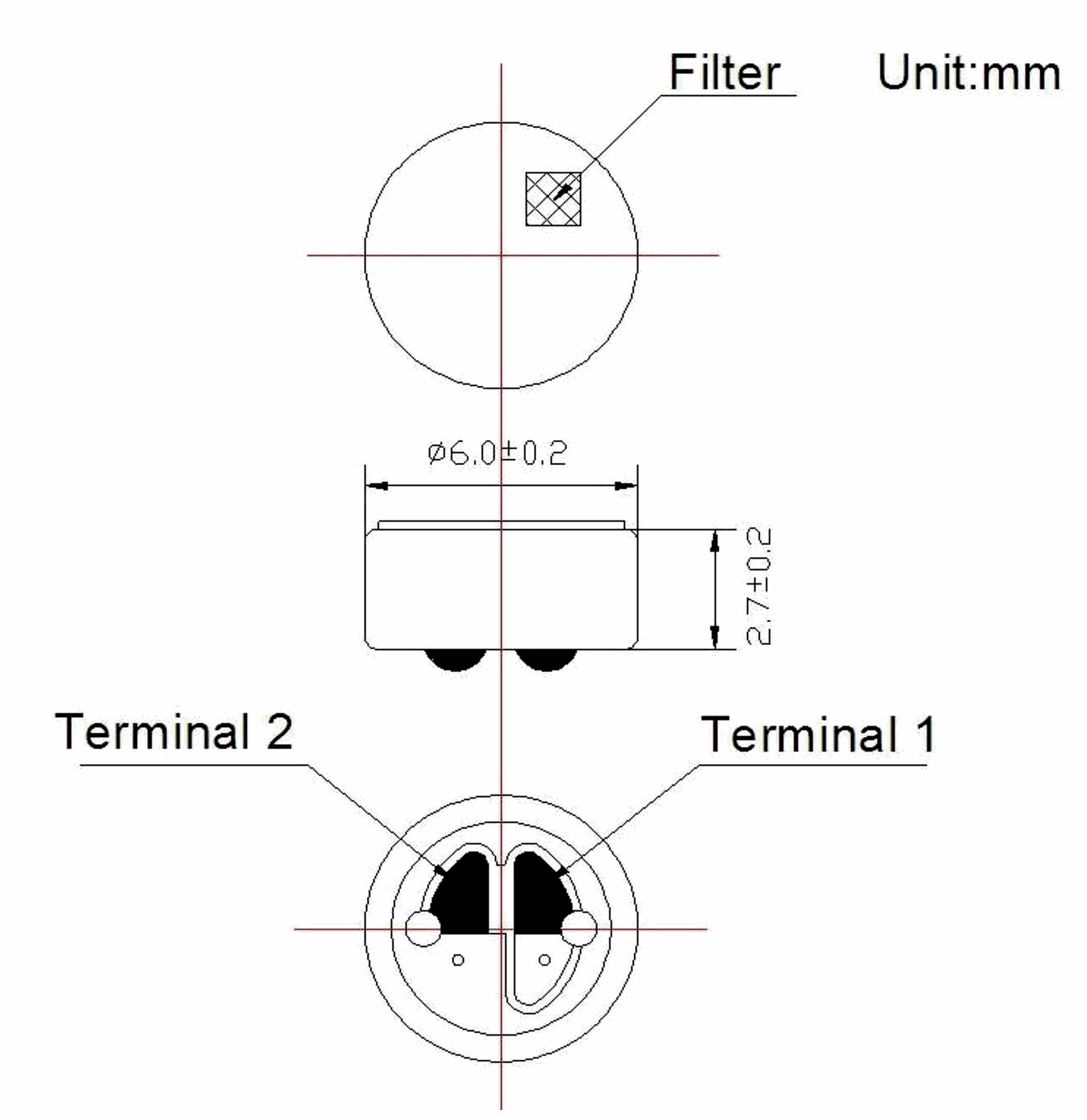 JC-MIC6027-UNI01 Electret Condenser Microphone (Solder Pad) product image