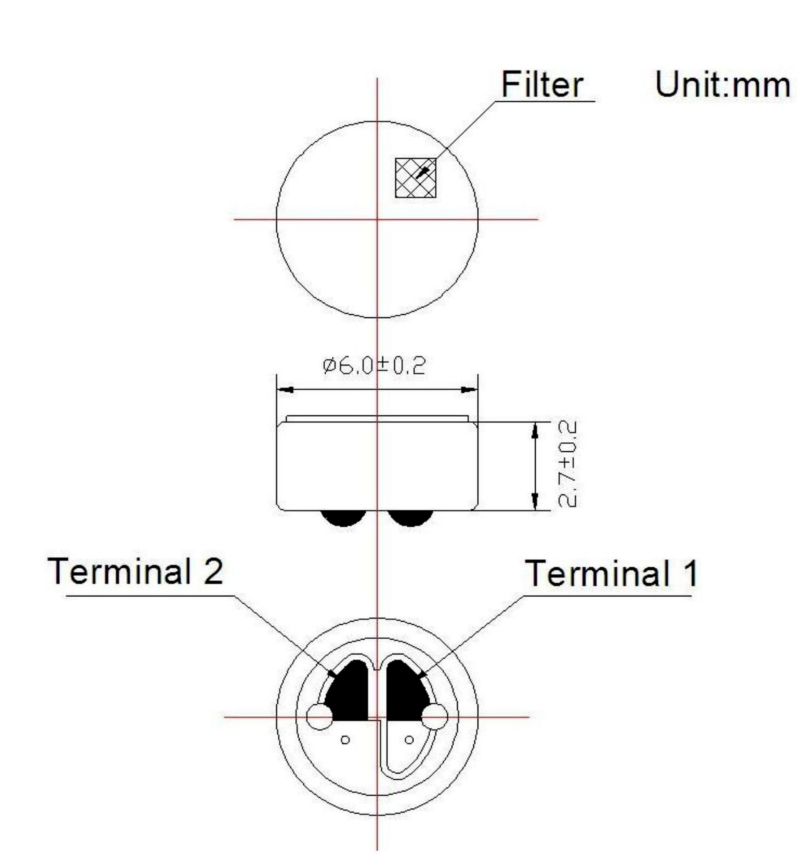 JC-MIC6027-UNI02 Electret Condenser Microphone (Solder Pad) product image