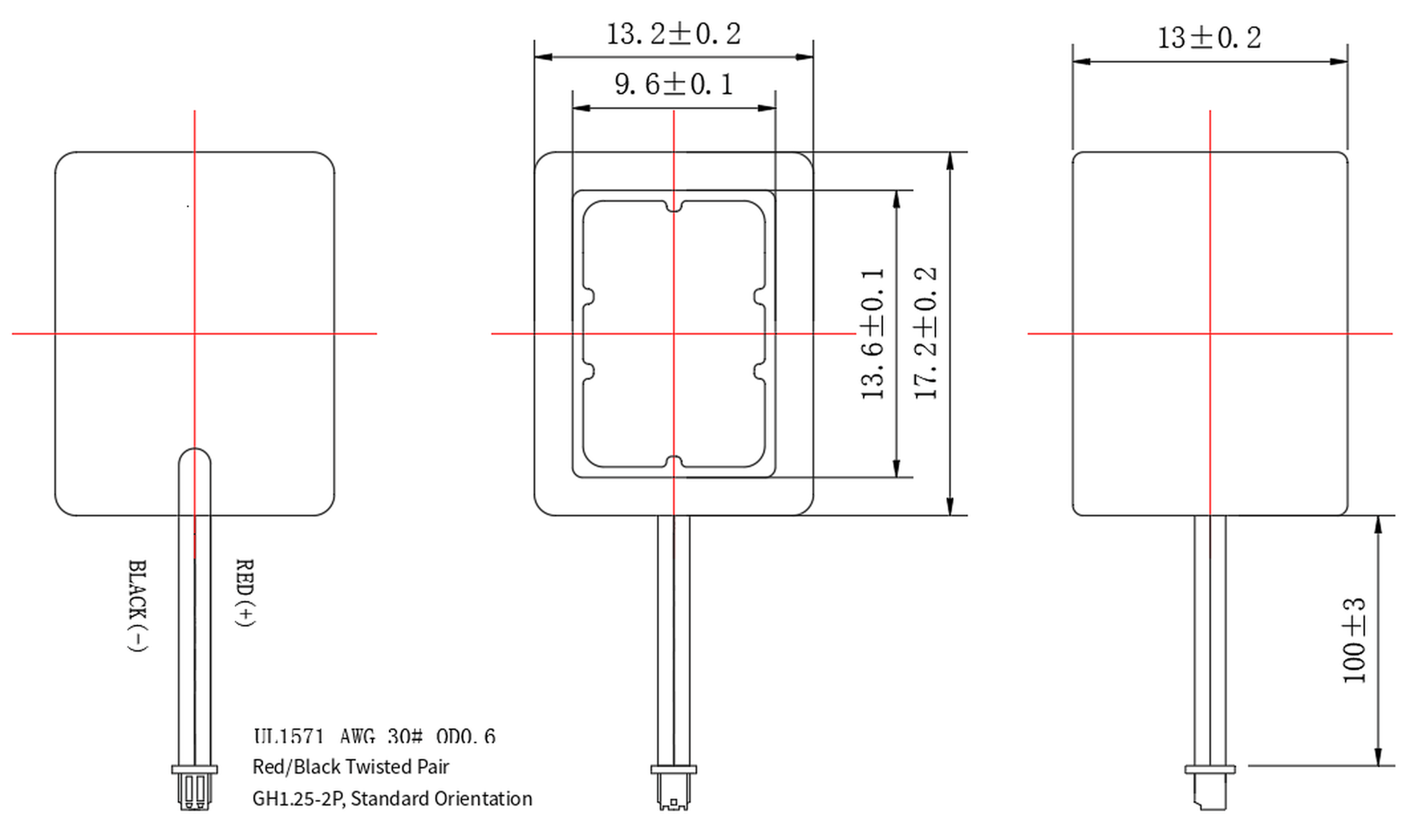 13×17 BOX Speaker JC-SPK1713-BOX01-8R1W-WL drawing