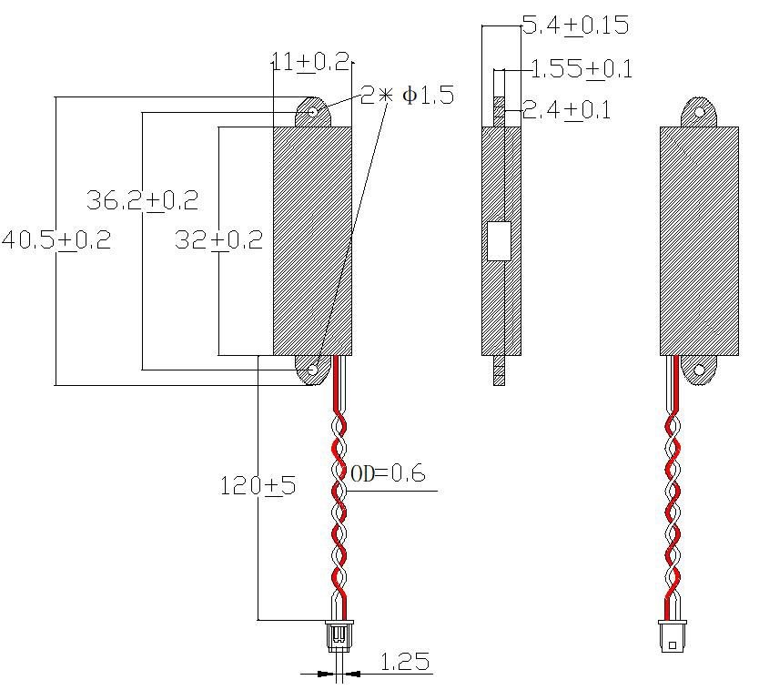 BOX Speaker JC-SPK3211-BOX01-8R1W-W drawing